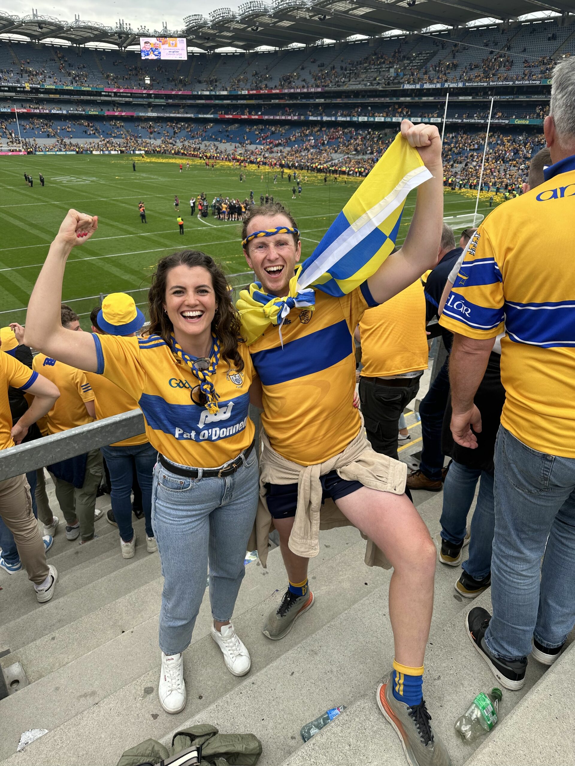 2 fans at the All Ireland final clare vs cork 2024