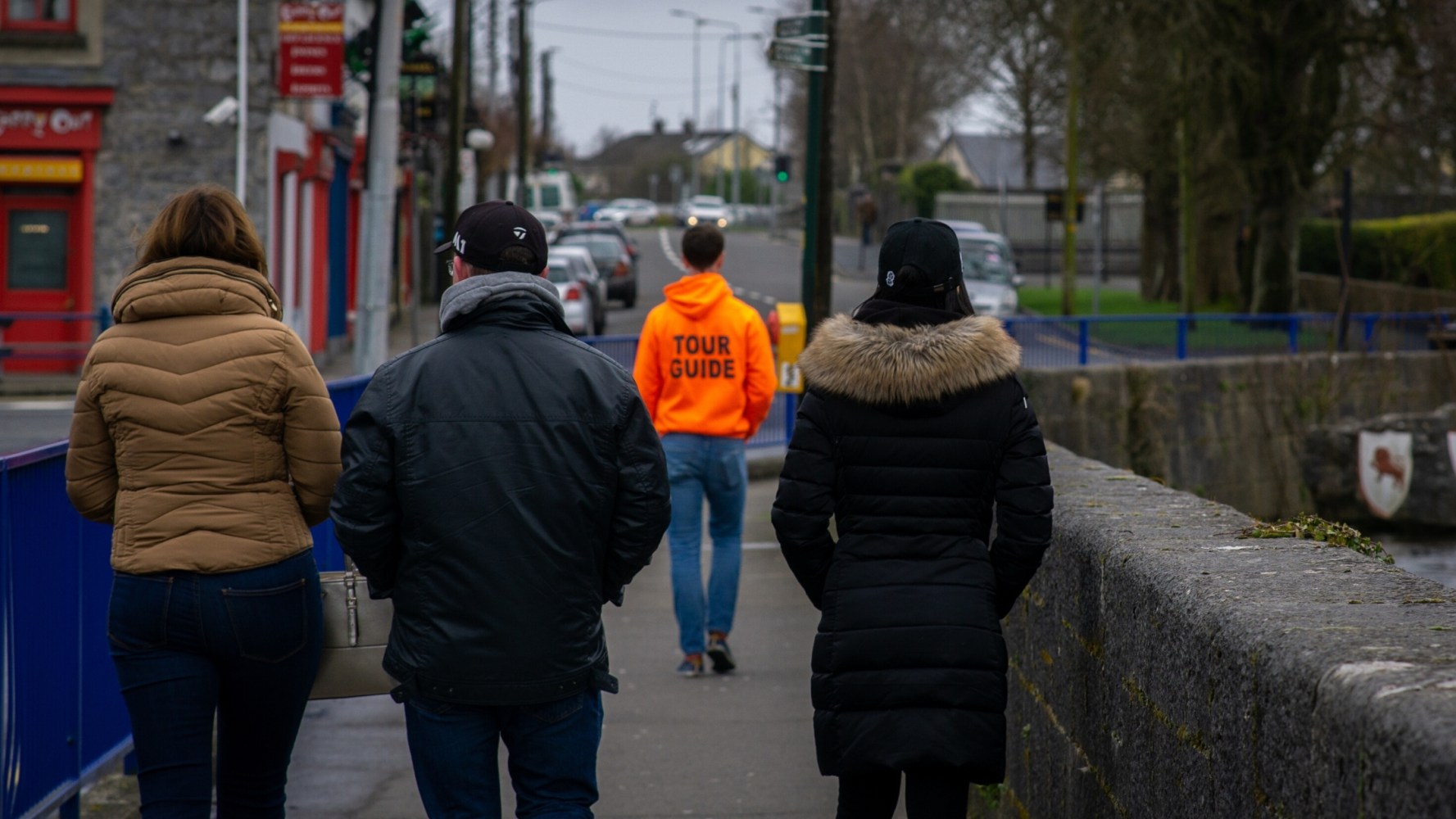 people on an Ennis walking tour